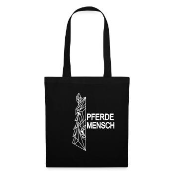 Pferde Mensch Geometrie Stall Kind Horse - Stoffbeutel - Schwarz - Vorne