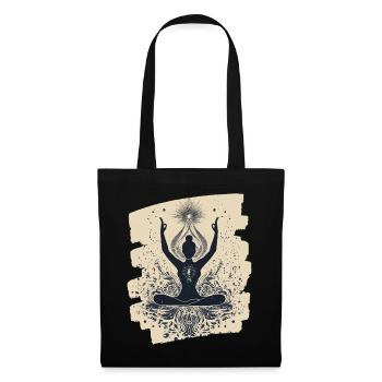 Yoga Namaste Meditation - Stoffbeutel - Schwarz - Vorne