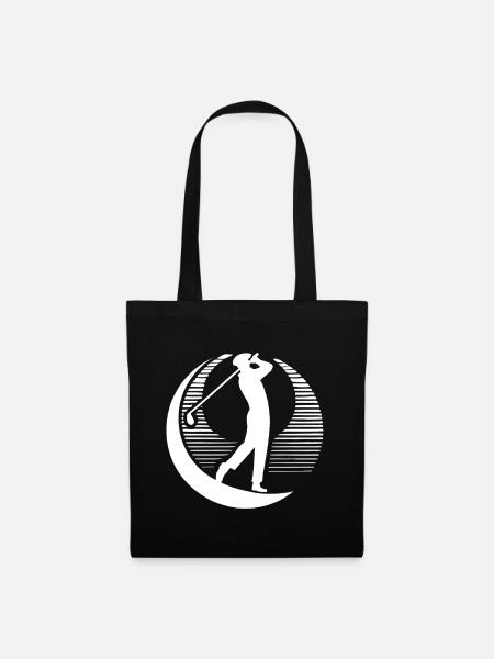 Golfer - Stoffbeutel - Schwarz
