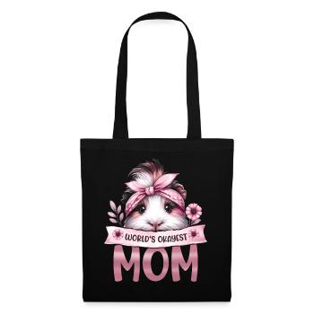 Guinea Pig Worlds Okayest Mom Mom Gift - Tote Bag - black - Front