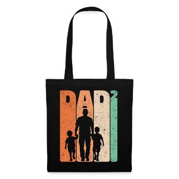Dad High 2 Father Two Sons Son Retro Gift - Tote Bag - black - Front