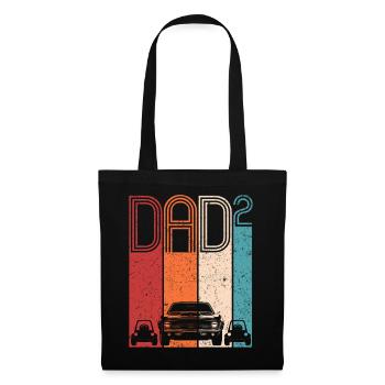 Dad High 2 Dad Two Kids Dad Car Gift - Tote Bag - black - Front