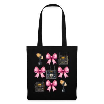 Coquette Bow Amateurfunkerin Amateurfunkerin - Stoffbeutel - Schwarz - Vorne