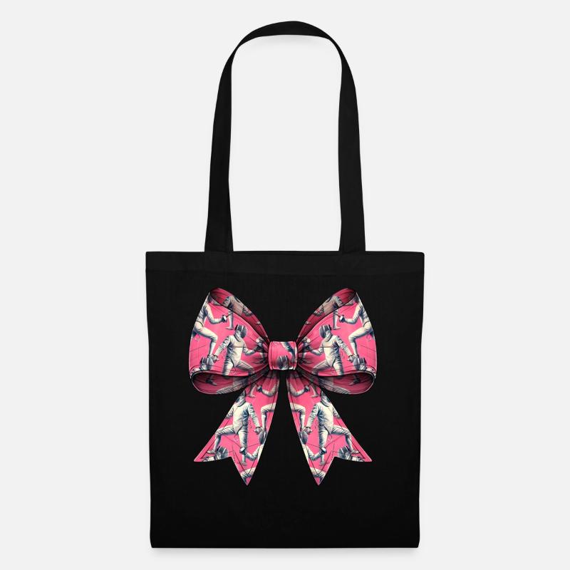 Coquette Bogen Fechten Fechter Pattern Mom - Stoffbeutel - Schwarz