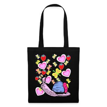 Escargots escargots rétro Vintage Kids - Sac en tissu - noir - Devant