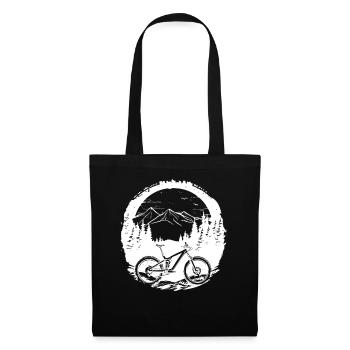 Mountain Biking Sketch - Tote Bag - black - Front