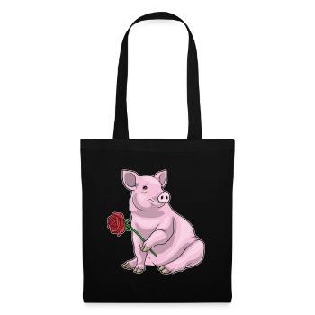 Pig Rose - Tote Bag - black - Front