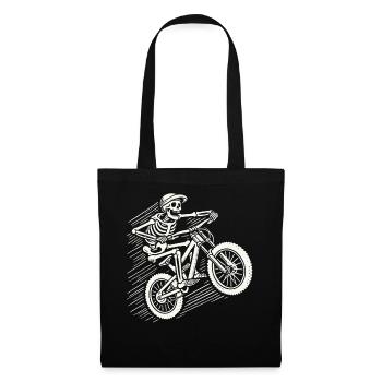 Skeleton Vélo Aventure VTT Rétro - Sac en tissu - noir - Devant