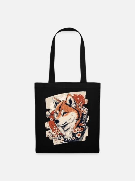 Shiba Inu - Stoffbeutel - Schwarz