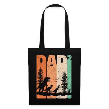 Tyrannosaurus Rex Design Dad High 2 Fathers Gift - Tote Bag - black - Front