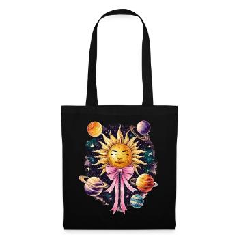 Arc coquet Système solaire Planètes solaires - Sac en tissu - noir - Devant
