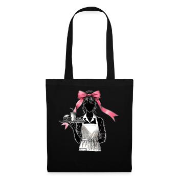 Coquette Bow Lunch Lady Cafeteria Worker Mom - Tote Bag - black - Front