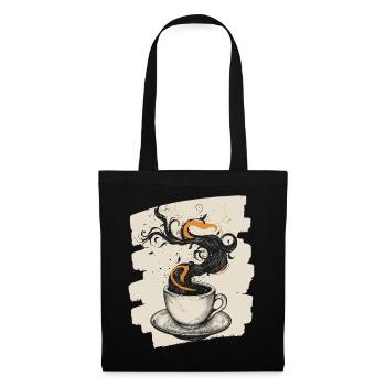 Kaffee Coffee Kaffeeliebhaber - Stoffbeutel - Schwarz - Vorne