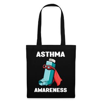 Asthma Awareness Superhero Inhaler Design - Tote Bag - black - Front