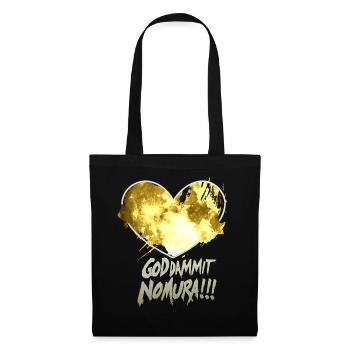 Goddammit Nomura – Goldenes Herz Design - Stoffbeutel - Schwarz - Vorne