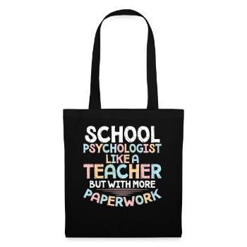 Psychologue scolaire Psychologie scolaire - Sac en tissu - noir - Devant