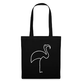 Flamingo - Stoffbeutel - Schwarz - Vorne