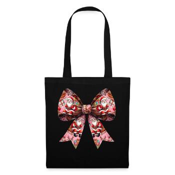 Coquette Bow Santa Weihnachten Weihnachtsmann - Stoffbeutel - Schwarz - Vorne