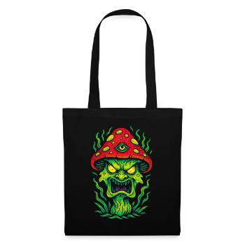 Psycho Toadstool with Third Eye - Tote Bag - black - Front