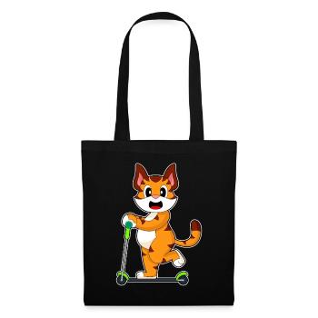 Tiger Tretroller - Stoffbeutel - Schwarz - Vorne