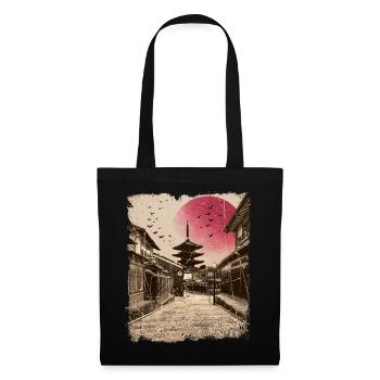 Japon Vintage Kyoto Art japonais - Sac en tissu - noir - Devant