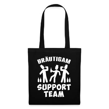 Bräutigam Support Team design - Stoffbeutel - Schwarz - Vorne