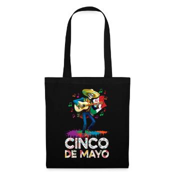 Feiere Cinco De Mayo Mit Musik Und Farben - Stoffbeutel - Schwarz - Vorne