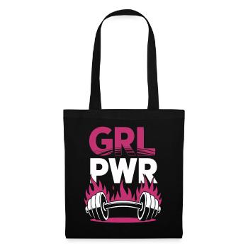 Women Power GRL PWR Girl Patriarchy Feminism - Tote Bag - black - Front