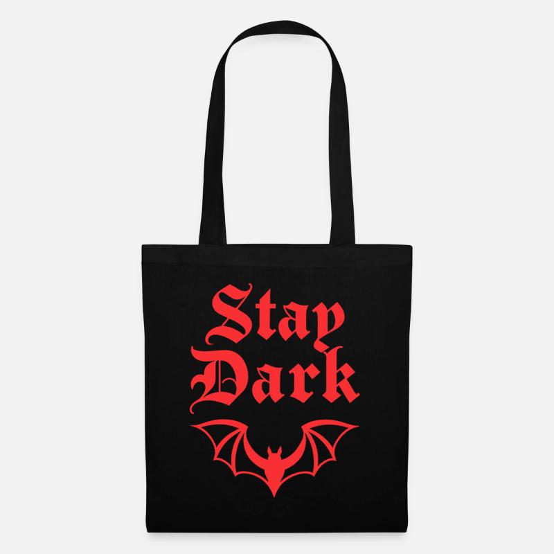 Gothic Fledermaus – Stay Dark Statement - Stoffbeutel - Schwarz