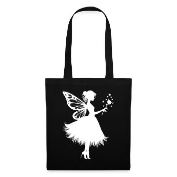 Magical fairy with flower - Tote Bag - black - Front