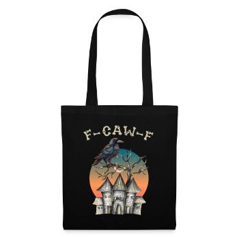Oiseau Noir F-Caw-F Drôle Corbeau Noir Corbeau Noir - Sac en tissu - noir - Devant