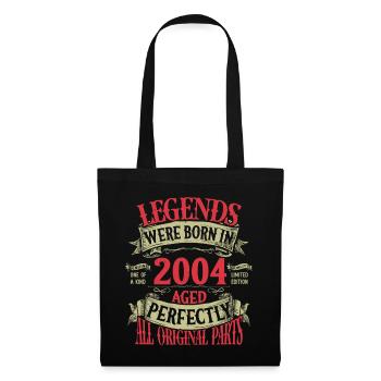 Born in 2004 Vintage Style Heritage Design - Tote Bag - black - Front