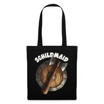 Schildmaid Wikinger Odin, Thor Asgard Schild - Stoffbeutel - Schwarz - Vorne