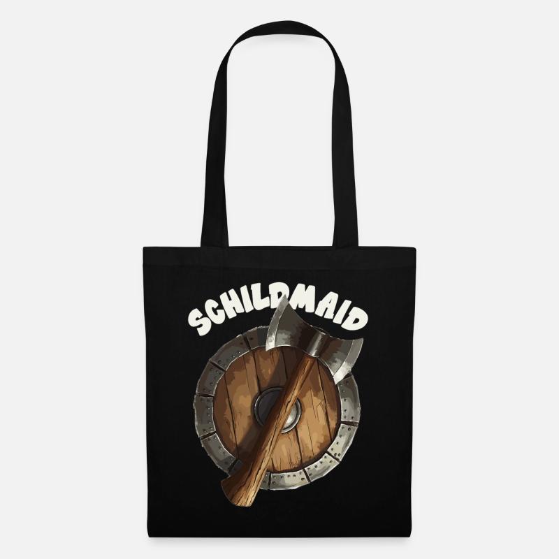 Schildmaid Wikinger Odin, Thor Asgard Schild - Stoffbeutel - Schwarz