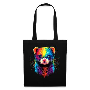 Furet Furet Putois Martre Belette Mignon Furet - Sac en tissu - noir - Devant