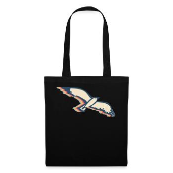 Seagull Seagull Seabird Retro Line Art - Tote Bag - black - Front
