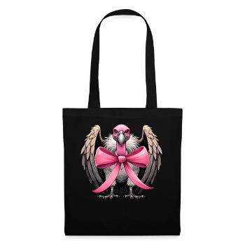 Coquette Bogen Geier Vogel Mädchen Mama rosa - Stoffbeutel - Schwarz - Vorne