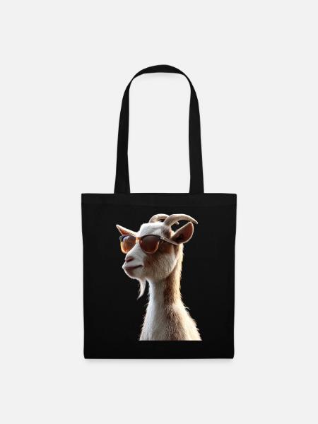 Chèvre Chèvre domestique Capricorne Chèvre Chèvre Chèvre mignonne - Sac en tissu - noir
