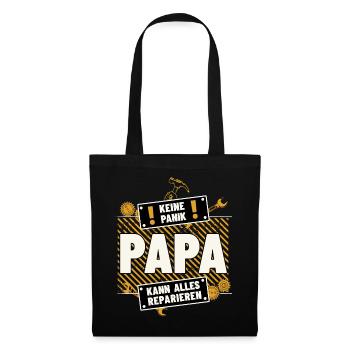 Papa kann alles - Stoffbeutel - Schwarz - Vorne