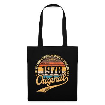 Rétro Vintage né en 1978 Millésime 1978 - Sac en tissu - noir - Devant