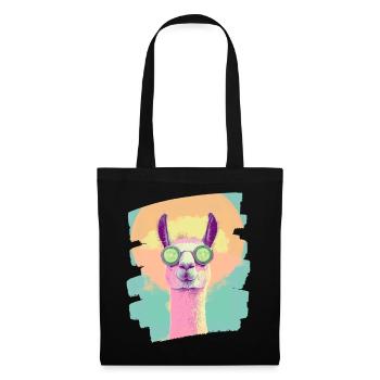 Masque de soin auto-soin Llama Alpaga Beauty - Sac en tissu - noir - Devant