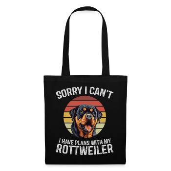 T-shirt humoristique Rottweiler Citation - Sac en tissu - noir - Devant