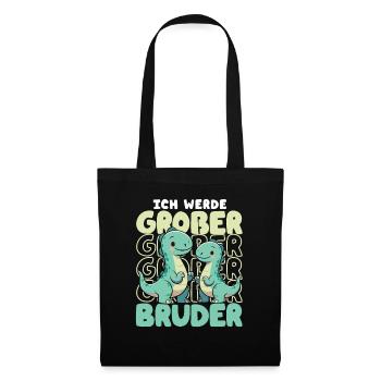 Nachwuchs Verkünden | Ich Werde Großer Bruder 2027 - Stoffbeutel - Schwarz - Vorne