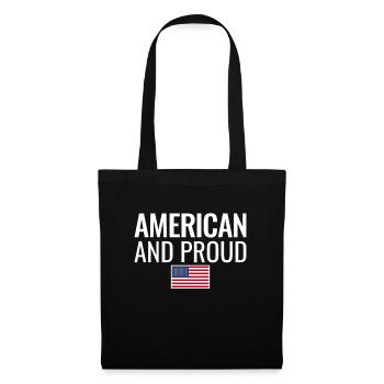 American And Proud Amerikanische Flagge USA - Tote Bag - black - Front