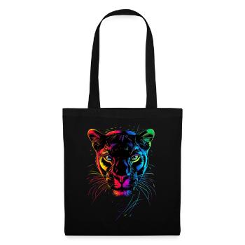 Panther Leopard Big Cat Cute Big Cat Panter - Tote Bag - black - Front