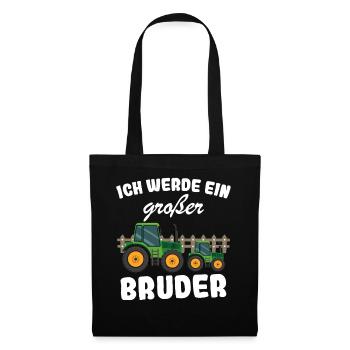 Nachwuchs Verkünden | Ich Werde Großer Bruder 2027 - Stoffbeutel - Schwarz - Vorne
