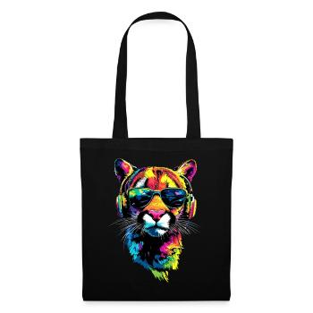 Panther Leopard Big Cat Cute Big Cat Cats - Tote Bag - black - Front