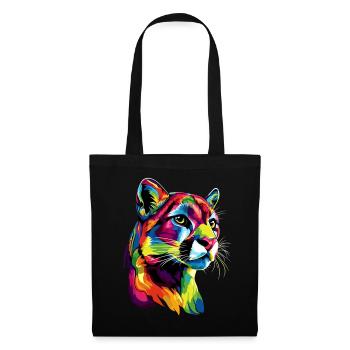 Panther Leopard Big Cat Cute Big Cat Cats - Tote Bag - black - Front