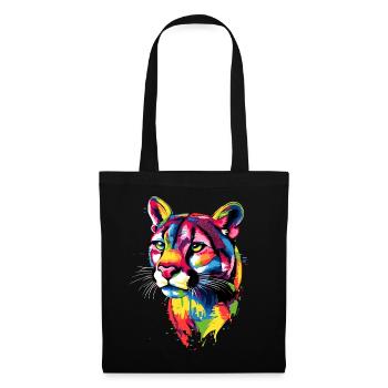 Panther Leopard Big Cat Cute Big Cat Cats - Tote Bag - black - Front