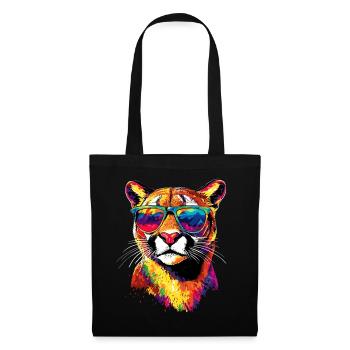 Panther Leopard Big Cat Cute Big Cat Cats - Tote Bag - black - Front